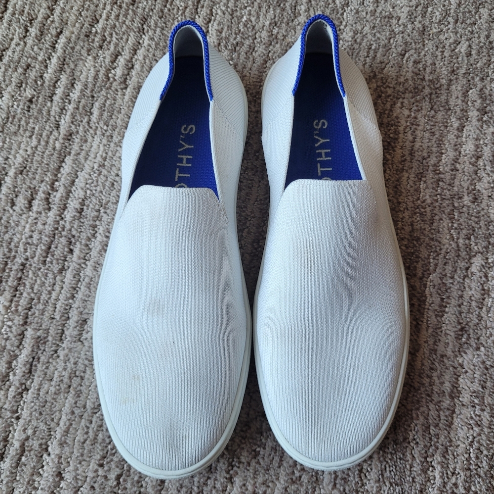 ROTHY'S THE ORIGINAL SLIP ON SNEAKER SHOES BRIGHT WHITE SIZE 9 - Picture 4 of 16